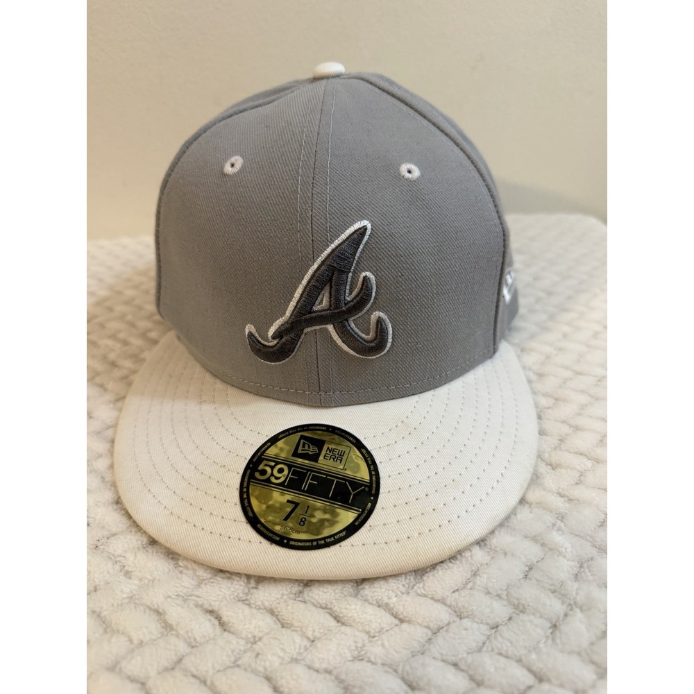 Lids x Chase B Shadow Suede 2025 New Era Atlanta Braves Fitted Hat Size 7 1/8